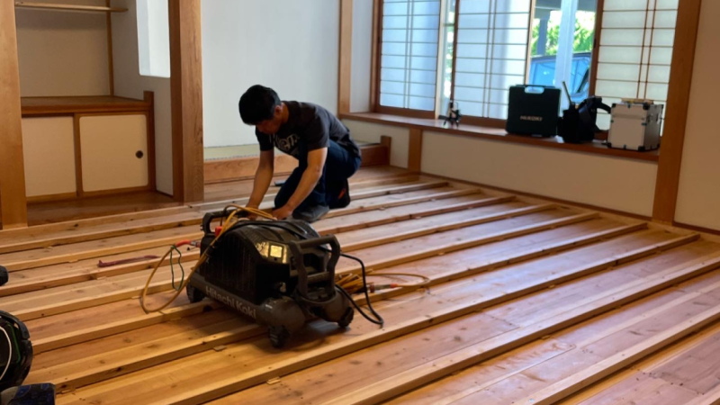 床上げ作業